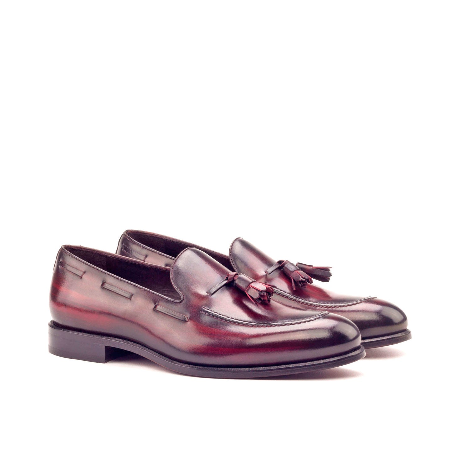 Burgundy Patina Tassle Loafers